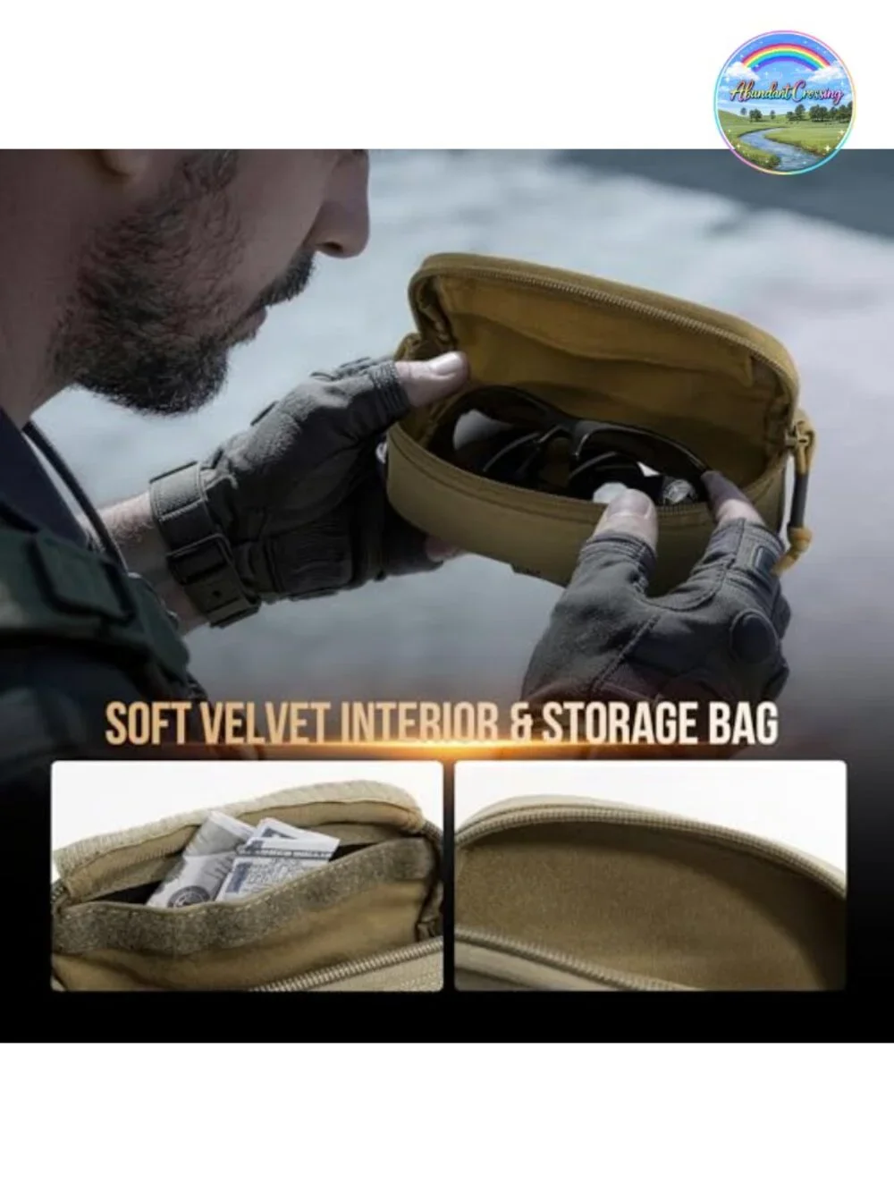Tactical Hard Shell Sunglasses Case MOLLE Eyeglasses Pouch 1000D Nylon